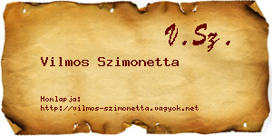 Vilmos Szimonetta névjegykártya